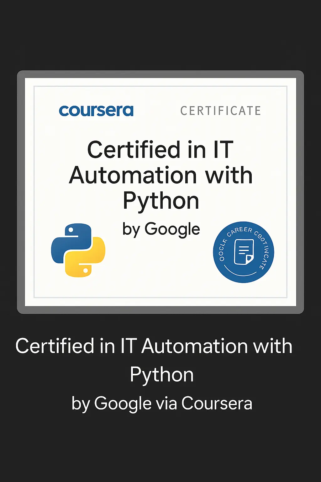 Google Certificate